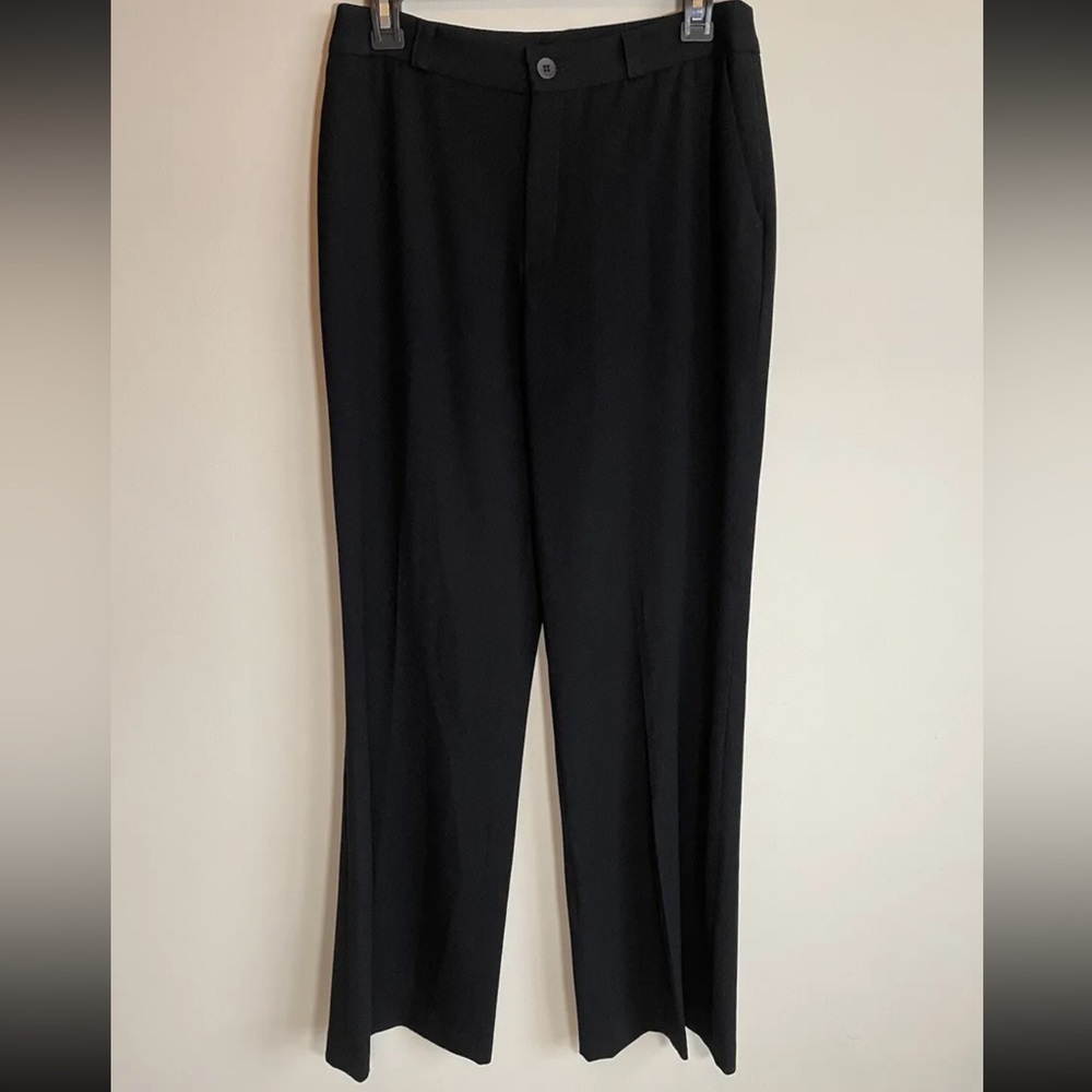 Nanette Lepore Wide Leg Trousers Dress Pants Black Women’s Size 8 Flare - Picture 3 of 11